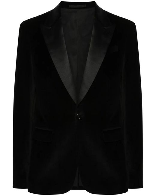 AllSaints Black Lyra Flocked Blazer for men