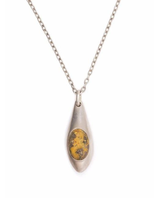 Parts Of 4 Metallic Chrysalis Jasper Gemstone Necklace