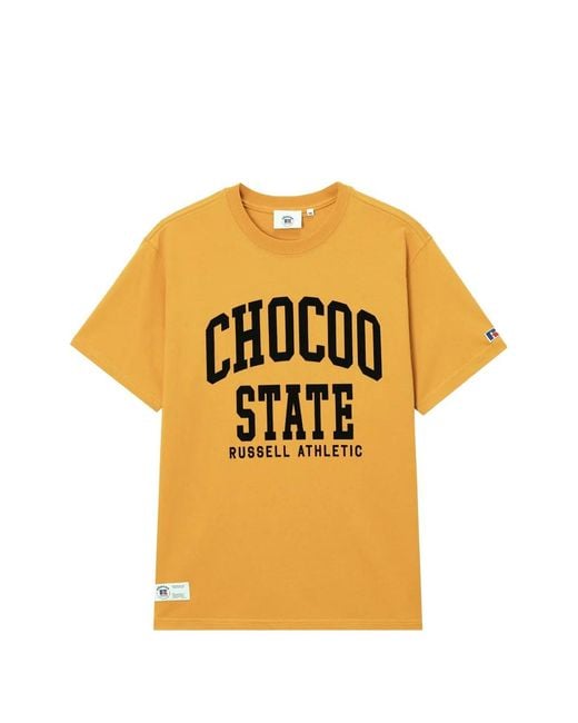 Chocoolate Metallic Logo-Print Crew-Neck T-Shirt for men