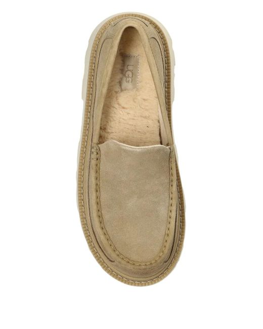Ugg Natural Ascot Platform Suede Loafers for men