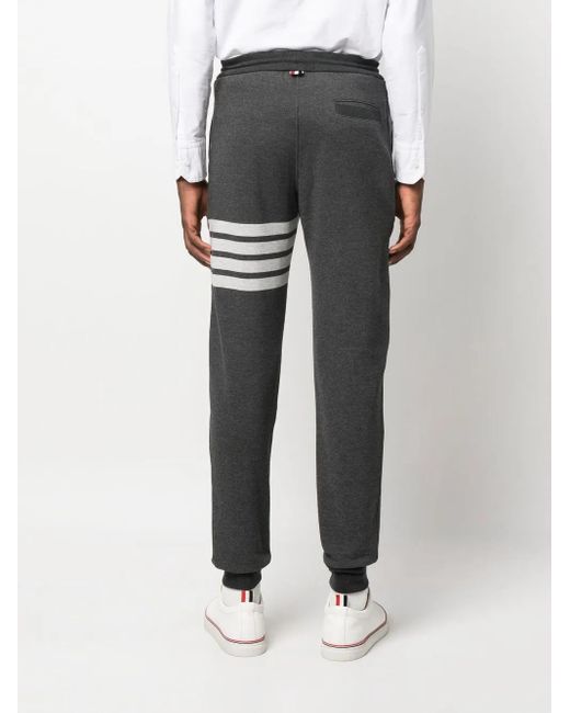 Thom Browne Gray Signature 4-Bar Stripe Track Pants for men