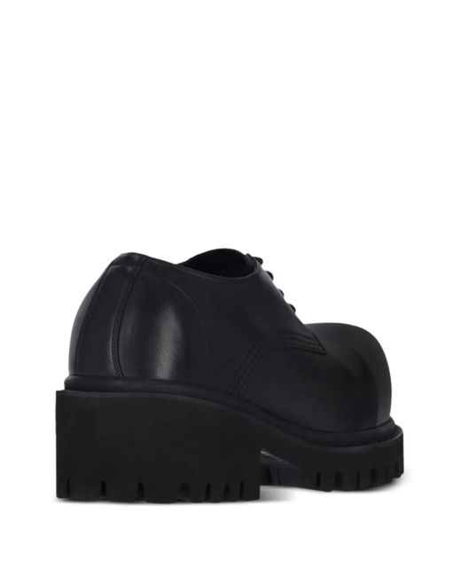 Balenciaga Black Platform Derby Shoes for men