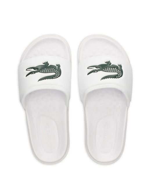 Lacoste White Logo Slide for men
