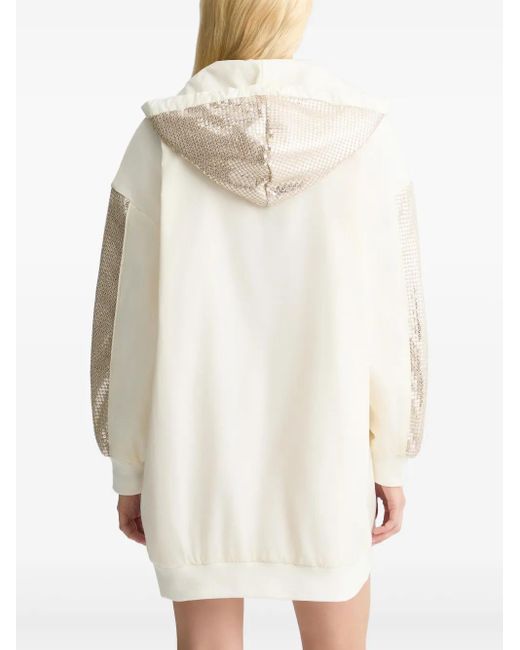 Liu Jo Natural Sequinned Parka