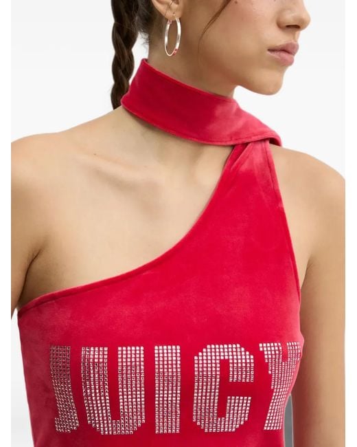 Juicy Couture Red One-Shoulder Embellished Top