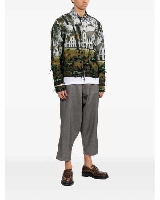 Junya Watanabe Green Printed Jacket for men