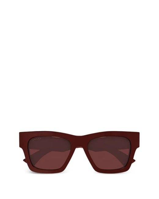Gucci Purple Square-Frame Sunglasses