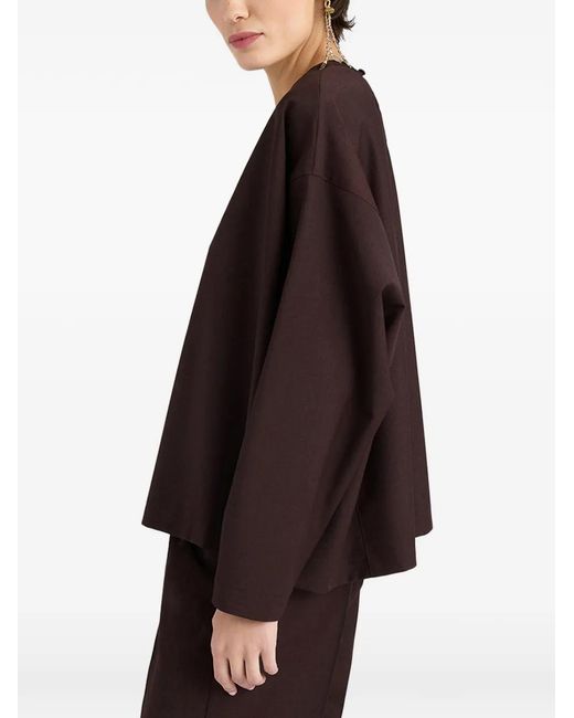Momoní Purple Stilla Long-Sleeve Blouse