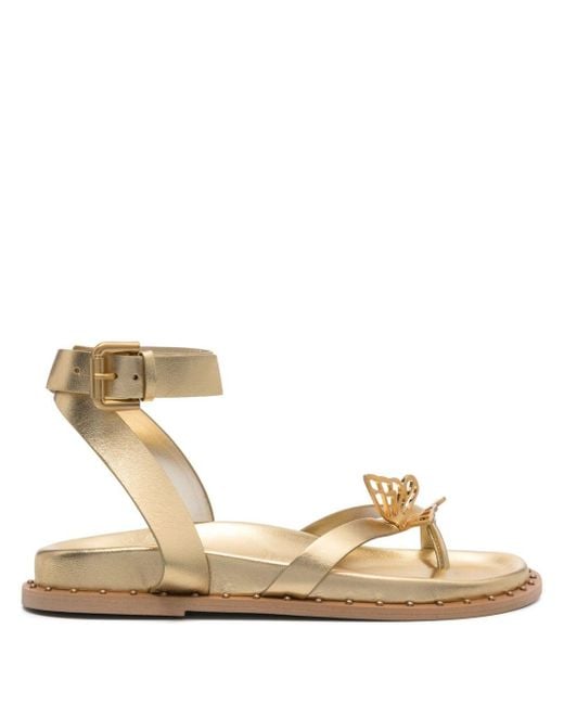 Sophia Webster Metallic Mariposa Flat Sandals