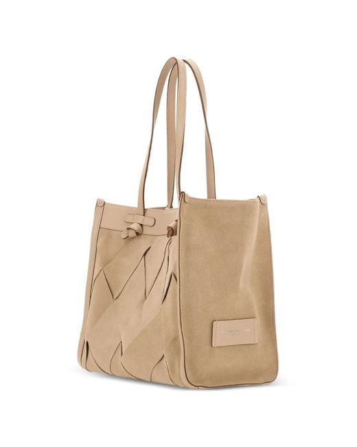 Borsa A Spalla Marcella Con Logo di Gianni Chiarini in Natural