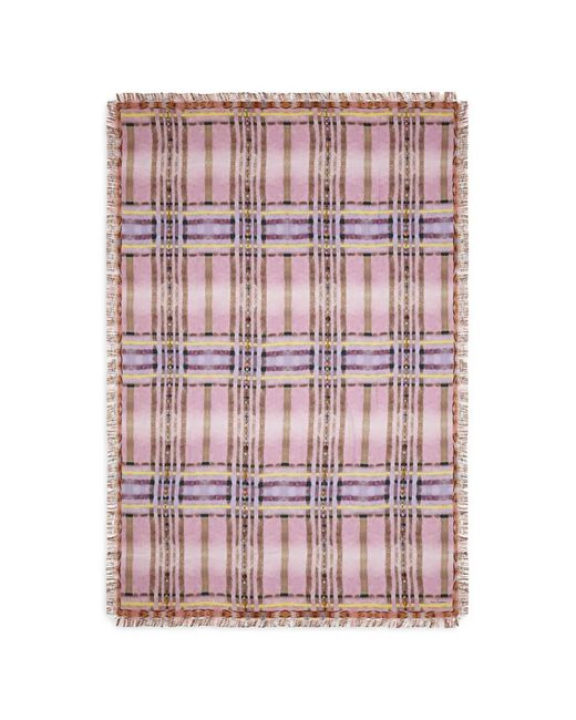 Pierre Louis Mascia Red Aloeuw Fringed Scarf