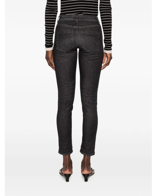 Dondup Black Faded-Effect Jeans