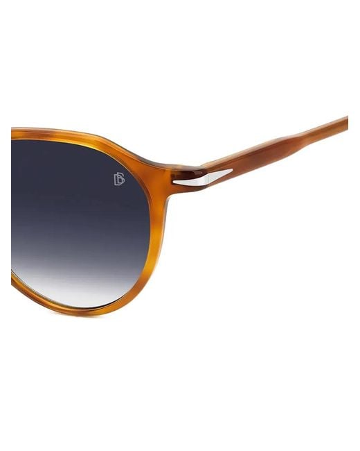 David Beckham Blue Round-Frame Sunglasses for men