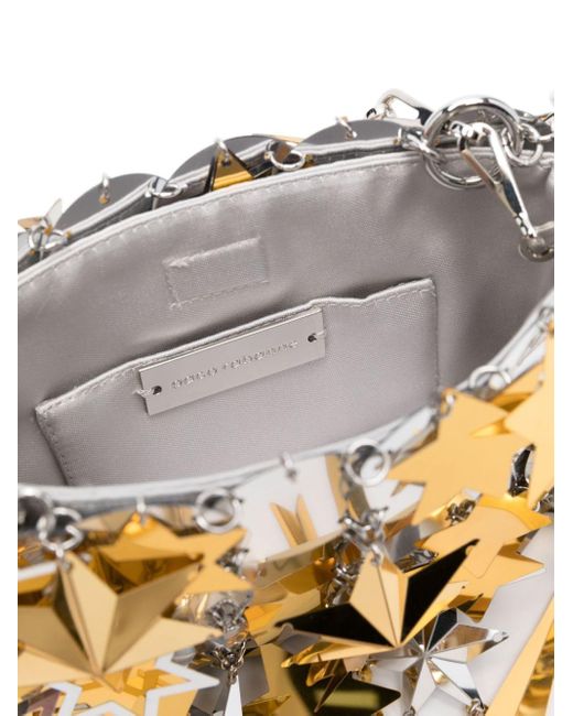 Sac Métallique à Paillettes Doré/Argenté - Style Paco Rabanne, Bandoulière Femme
