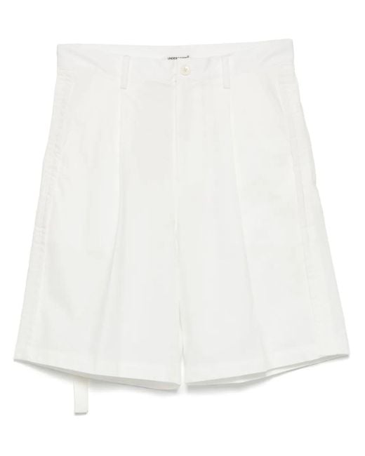 Undercover White Slash Pockets Shorts for men