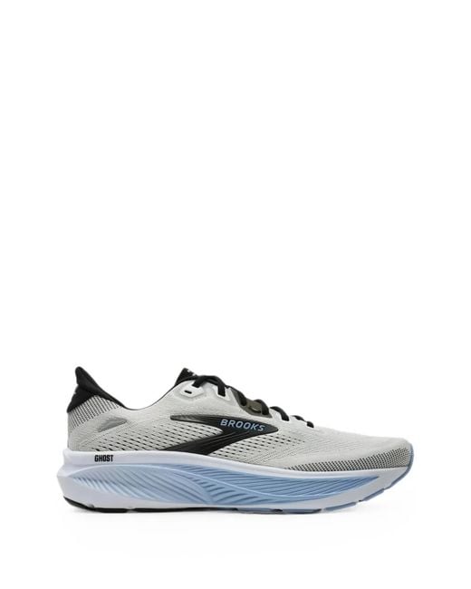Brooks White Ghost 18 Lace-Up Sneakers for men