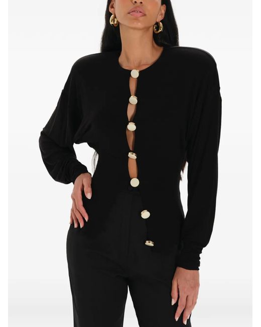 MANURI Black Haut Aura À Boutonnière