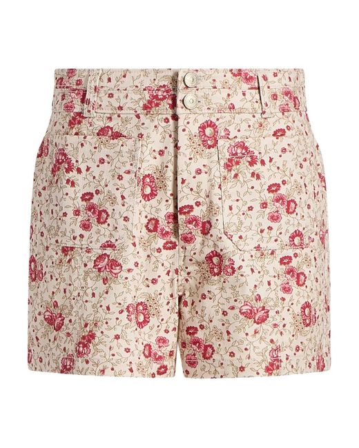 Cinq À Sept Pink Dorothea Floral-Print Shorts