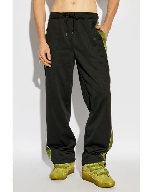 Lanvin Black Logo Track Pants for men