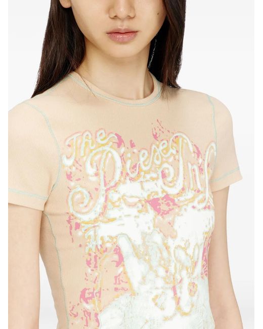 DIESEL Natural T-Brenda Printed T-Shirt