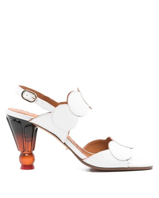 Chie Mihara White Urana Buckle Sandals