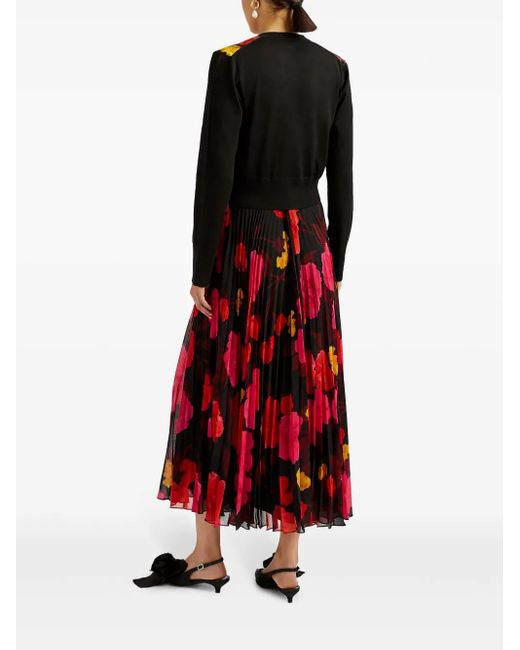 Erdem Black Floral-Print Cardigan