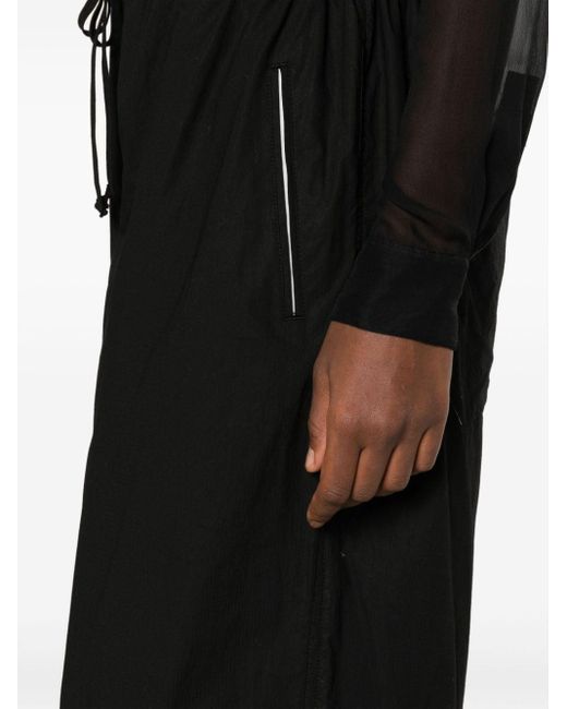 Pantalon ample à lien de resserrage Yohji Yamamoto en coloris Black