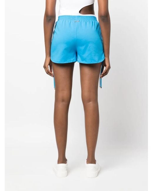 Stella McCartney Blue Side Drawstring-Fastening Shorts