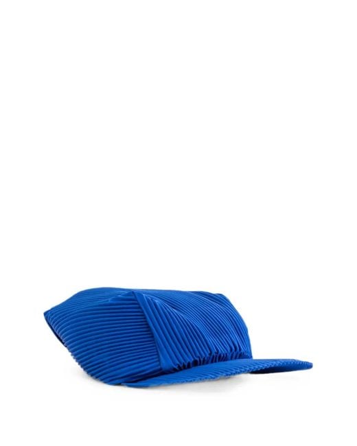 Pleats Please Issey Miyake Blue Pleated Baseball Cap