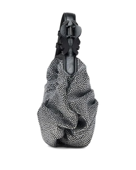 DIESEL Gray Kleine Grab-D Schultertasche Mit Knitteroptik