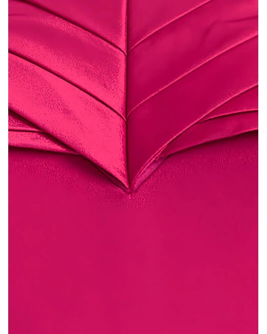 Tadashi Shoji Pink Pleated V-Neck Maxi Dress