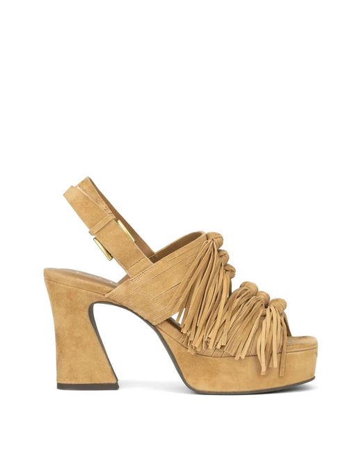 Ash Metallic Sandales En Daim Oprah À Franges
