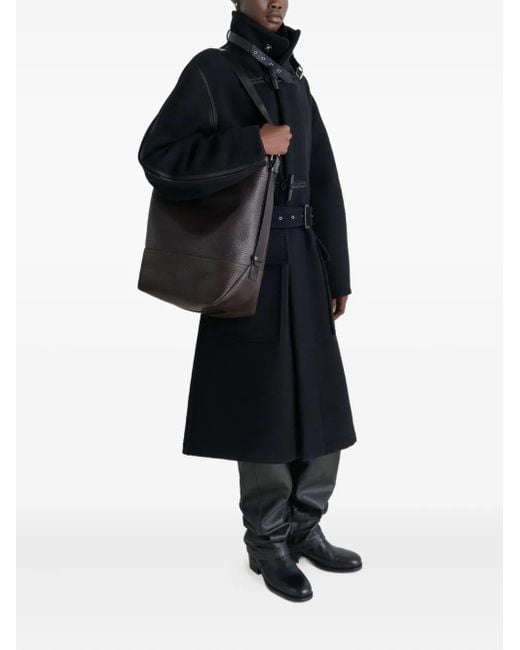 Lemaire Black Large Belted Tote Bag