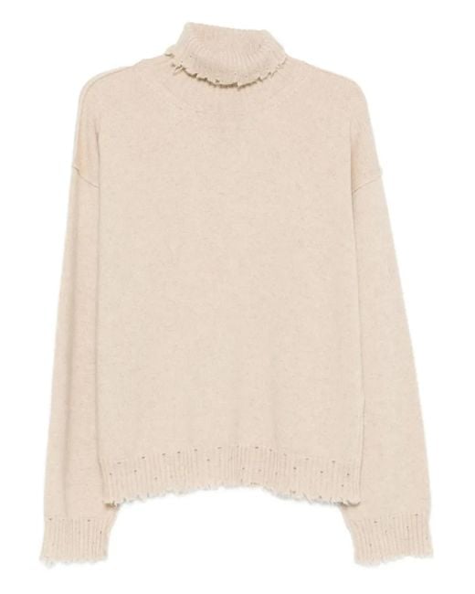 Uma Wang Natural Asymmetric Cashmere Jumper