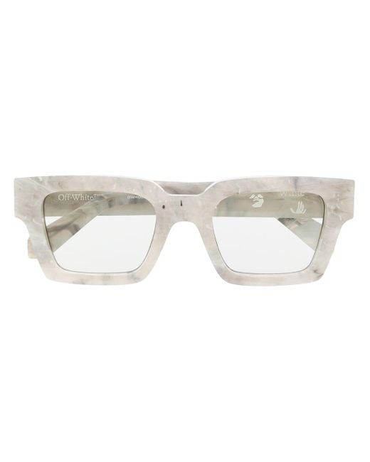 Off-White c/o Virgil Abloh Gray Arrows Plaque Square-frame Sunglasses