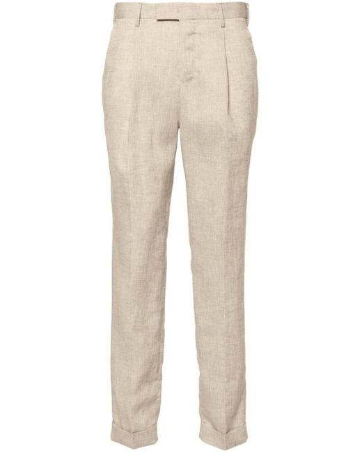 PT Torino Natural Master Linen Tailored Trousers for men