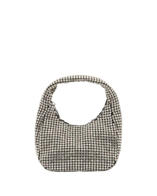 Liu Jo Gray Crystal-Embellished Tote Bag