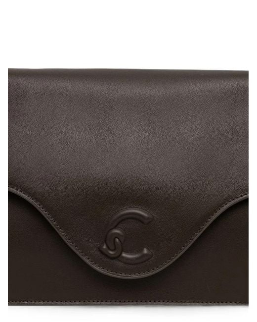 Coccinelle Gray C-Me Softy Logo-Embossed Shoulder Bag
