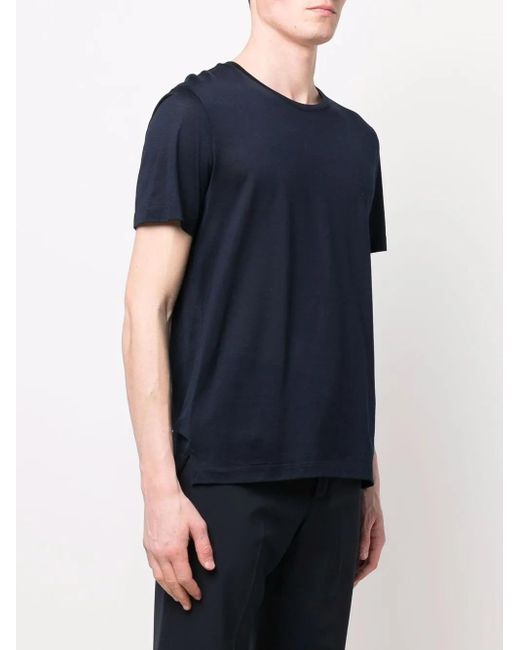 Billionaire Blue Embroidered-Logo T-Shirt for men