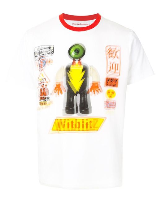 メンズ Walter Van Beirendonck Witblitz プリント Tシャツ ホワイト
