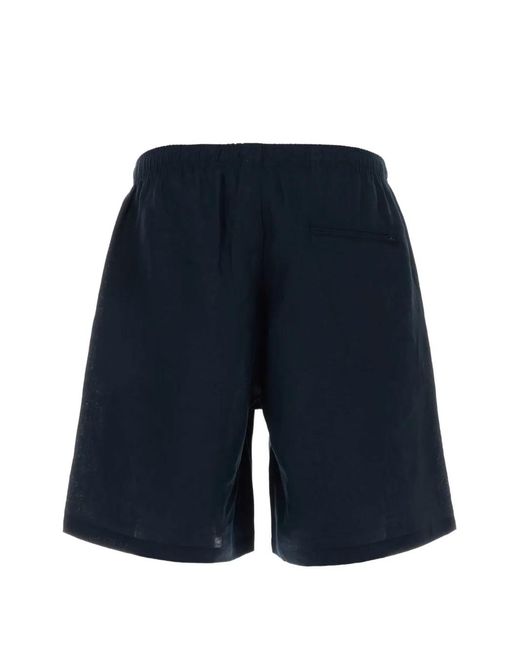 Cellar Door Blue Drawstring Bermuda Shorts for men