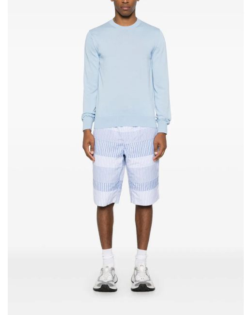 Comme des Garçons Blue Crew-Neck Sweater for men