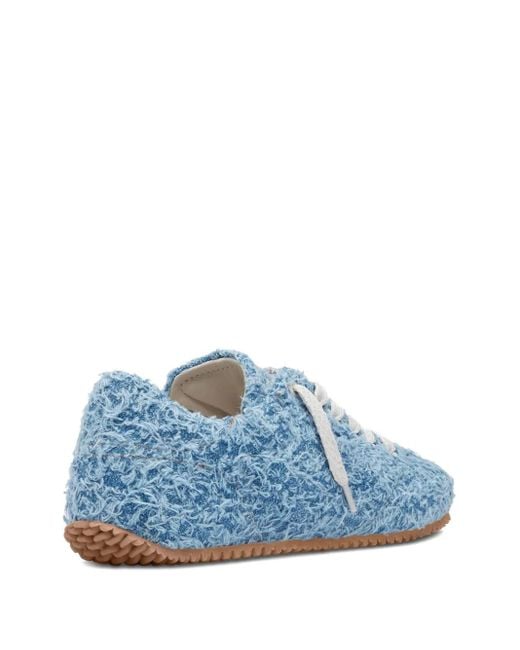 Axel Arigato Blue Tact Fuzzy-Textured Lace-Up Sneakers for men