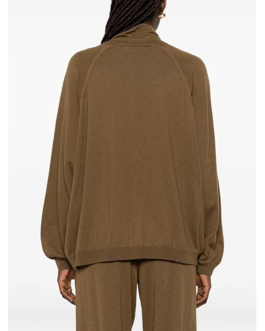 Frankie Shop Brown Baxe Zip-Fastening Cardigan