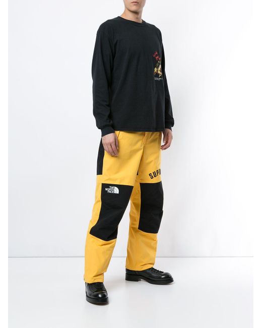 Pantalones The North Face x Supreme de hombre de color Amarillo | Lyst