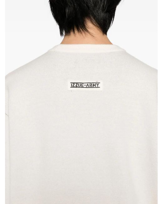 Izzue Pullover Mit Logo-Print in White für Herren
