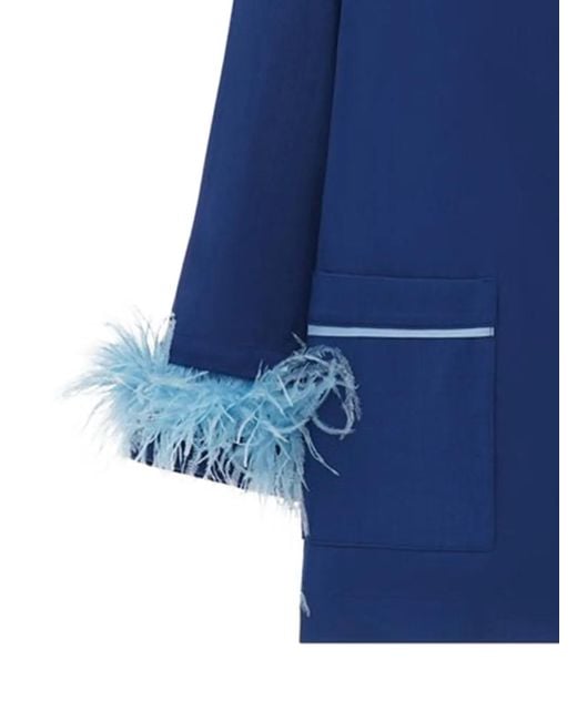 Sleeper Blue Detachable-Feather Pajama Set