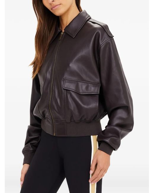 The Upside Black Zariah Collared Bomber Jacket