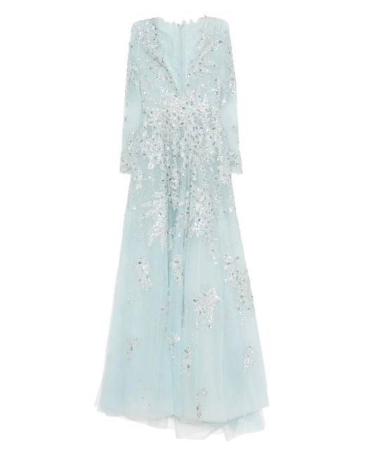 Robe Longue En Tulle Saiid Kobeisy en coloris Blue