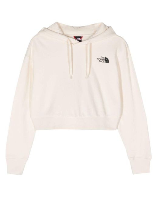 The North Face Cropped Hoodie in het Natural